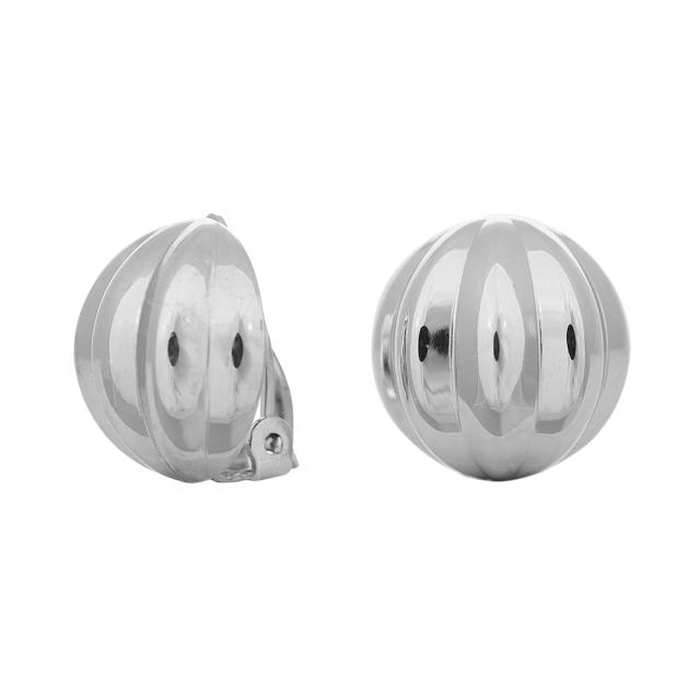 9: Siersbøl - Øreclips i rhodineret sølv 16 x 16 mm